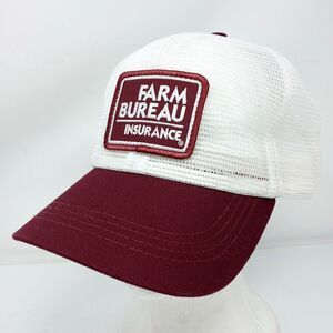 Vintage Farm Bureau Insurance Trucker Hat Cap Made in USA Mesh Patch Snapback